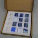 1LB Large Size Blue Mosaic Tiles for Crafts Bulk, 1Inch 12 Colors Options Big Square Shaped Glass Tiles Stained Pieces for Home Handmade Gifts Mosaic Project Supplies