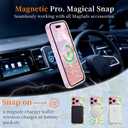 Magnetic for iPhone 16 Pro Case Cute for Women, [Compatible with Magsafe][Drop Protection] Slim Colorful Flowers Oil Painting Printed Girly Floral Phone Case for iPhone 16 Pro