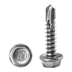 (185PCS)#8x1 Self Drilling Screws, 410 Stainless Steel Hex Washer Head Sheet Metal Screws Self Tapping Screw for Metal, Wood & Tough Materials TEK Screw, Rust-Resistant Fasteners