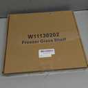 Upgraded W11130202 Freezer Glass Shelf Replacement Compatible with Whirlpool Refrigerator, W10527848 W10773886 WPW10527848 Fridge Tempered Glass Shelf, Shelf Size 11.69" X 11.37"