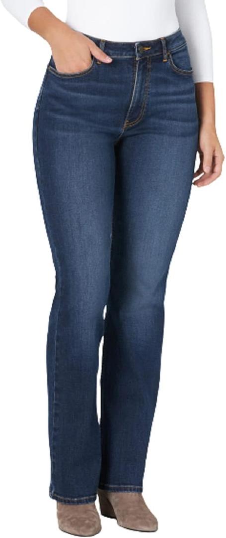 Wrangler Women's High Rise True Straight Fit Jean (Blue, M)