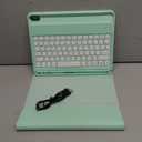 for iPad Air 11 inch (M3/M2)/ Air 5th 4th Generation Case with Keyboard and Pencil Holder, Candy Magnetically Detachable Round Keys Keyboard for iPad Air7/Air6/Air 5/ Air 4 (Mint Green)
