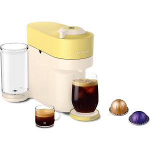Nespresso Limited-Edition Vertuo Pop+ Coffee and Espresso Maker by De'Longhi, Pastel Yellow, BBD 06/30/2026