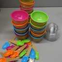 32 Pack Reusable Plastic Ice Cream Bowls and Spoons 8 Candy Colors Ice Cream Cups Summer Ice Cream Party Decorations Ice Cream Party Favors Ice Cream Party Supplies for Yogurt Pudding DIY Baking
