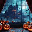 Alltten 70.8''x47.2'' Halloween Backdrop Spooky Halloween Backdrops for Wall F361