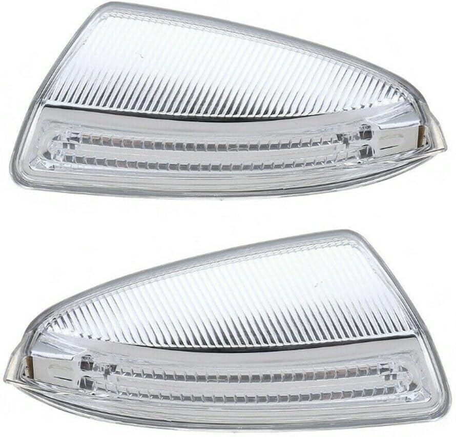 1Pair Car Door Mirror Turn Signal Light For Mercedes Benz ML Class W164 ML300 ML500 ML550 ML320 C-Class W204, Indicator Side LED Lamps Light Blub (Left + Right Side)