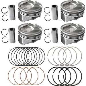 4PCS Oversize +0.50MM Piston & Rings Set Compatible with Kia Soul Forte Hyundai Tucson Elantra 2.0L G4NC 2014 2015 2016 2017 2018 2019 Replace 23041-2E200 Engine Piston Pin Piston Ring