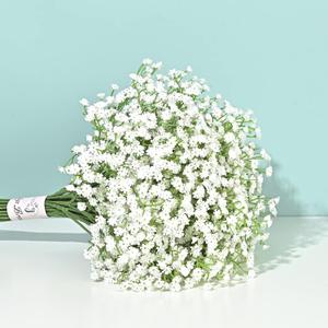 Yastouay Babys Breath Artificial Flowers, 6Pcs Fake White Babys Breath Flowers Artificial Bulk, Real Touch Faux Babies Breath Gypsophila Bouquet for Wedding Floral Arrangement Party Decor (6 Pcs)