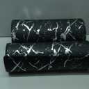 UKISS marbling Kitchen Rugs , 2 Cushioned Kitchen Mats, Anti Fatigue Mat for Floor, Waterproof Kitchen Rug，Non-Slip Comfort Standing Mat for Kitchen&Office (Black, 17.3 x 28 inches+17.3 x 47inches)