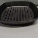 Lodge Square Cast Iron Grill Pan 10.5 Inches - Pre-Seasoned Square Skillet - Ridged Burger Grill Pan - Even Heat Distribution - PFAS-Free Non-Toxic Cookware