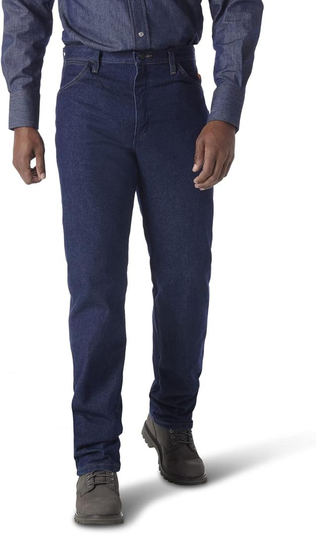 Wrangler Men's Fr Flame Resistant Original Fit Jean (34W x 32L, Blue)
