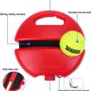 Teloon Solo Tennis Trainer Rebound Ball with String for Self Tennis Practice Training Tool for Adults or Kids Beginners with 2 String Balls Elastic and a Portable Mesh Bag, 21*21*5cm
