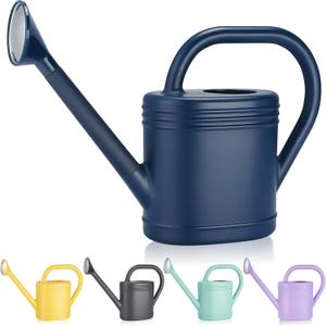 1 Gallon Watering Can for Indoor Plants, Garden Watering Cans for Outdoor Plant House Flower, Modern Plant Watering Can Large Long Spout with Sprinkler Head (Blue)
