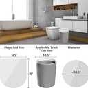 Charmount Small Can Liners, Garbage Bags for Bathroom, Kitchen, Office, Bedroom, 2.6 Gallon, Unscented,105 Counts (White)