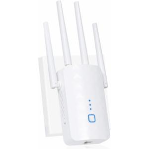 2025 WiFi Extender Signal Booster for Home,AC1200Mbps Dual Band (5GHz/2.4GHz), Covers up to 10000 Sq.ft,Easy to Set Repeater Wireless with Ethernet Port (White)