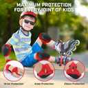 WayEee 6PCS Kids Protective Gear Set, Knee Pads for Kids 3-14 Years Old, Toddler Knee Pads and Elbow Pads, Wrist Guards Set, Skating Cycling Bike Rollerblading Scooter, Upgraded & Durable Material