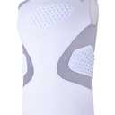 COOLOMG Youth Baseball Padded Shirt Kids Chest Protector Rib Heart Guard Sternum Protection for Football Softball Lacrosse Rugby White M