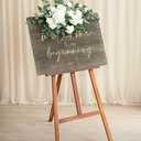 Ling's moment 2pcs White Wedding Artificial Floral Swag Welcome Sign Flowers Backdrop Garland Green for Ceremony Reception Door Wall Easel Home Decoration Entryway Faux Outdoor Board Table Decor