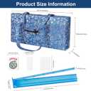 TIASUSAN American Mahjong Game Set, 166 White Tiles, Dark Blue Bag with Entire Accessories, 4 All-in-One Rack/Pushers, Mahjong Tiles Set