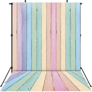 Colorful Wood Easter Backdrop 8x10FT Easter Pastel Rustic Texture Photography Background Spring Theme Party Backdrop Kids Adult Baby Shower Birthday Party Decorations Photo Props (96x120 inch)