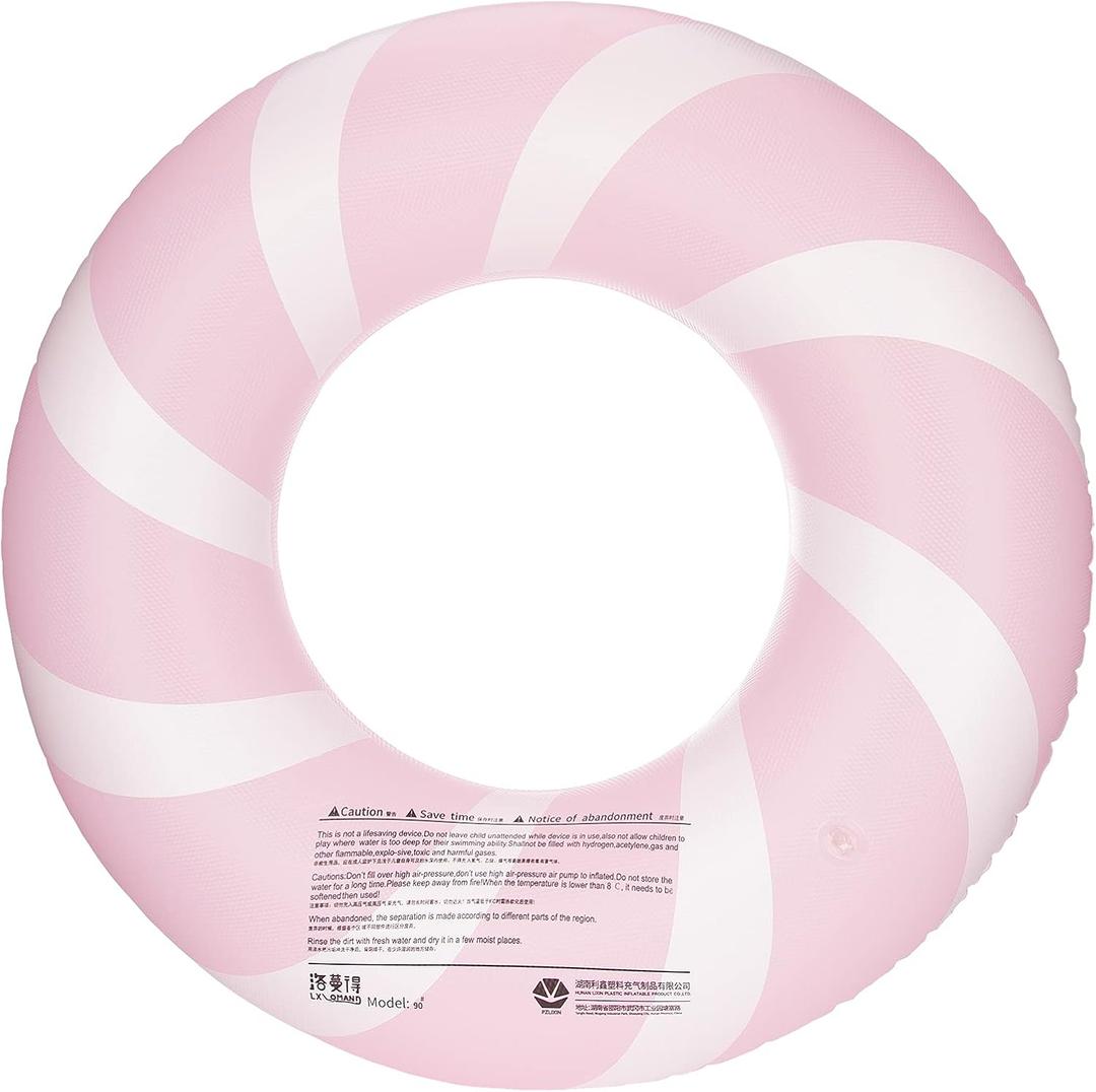 Bestrip Pool Floats Adult Size for Kids Age 8-12 Adults Inflatable Floats Swimming Ring Toys Beach Pool Party Lake Use (Pink)