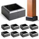 Uphode 6"x6" (Actual: 5.5"x5.5") Deck Post Base Cover Split, Aluminum Post Base Trim Skirt Decorative Black 8Pack