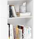 Furinno Jaya Book Shelf, 5-Tier Bookshelf, Bookcase with Adjustable Shelves, 9.5 x 24.5 x 71.2, for Organization and Storage, for Living Room, Bedroom, Home Office, White