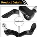 Universal CNC Aluminum Alloy Motorcycle Handguards - Heavy Duty Handle Bar Hand Guards for Dirt Bike Motocross ATV Scooter CNC Bracket Protector