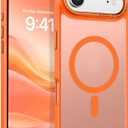 BENTOBEN Magnetic for iPhone Air Case 6.5" 2025, [Compatible with Magsafe] Slim Cute Matte Translucent Shockproof Drop Protective Bumper Women Men Phone Cover for iPhone 17 Air, Orange