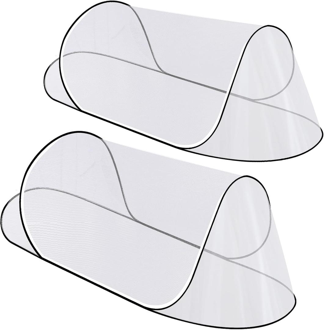 2 Pcs 78 * 31 * 23 Inch Large Pop Up Mosquito Net, Portable Foldable Mesh Tent, Breathable Lightweight Mosquito Net Tent for Bed Camping Travel Patio