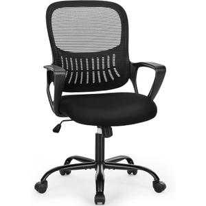 Yapamar Tall Office Chair with Adjustable Height,Ergonomic Computer Standing Desk Stool,High Office Chair for Counter Height Desk (Black) (Fixed Handrail)