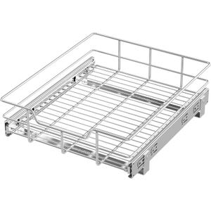 Pull Out Cabinet Organizer 15" W X 22" D, Slide Out Drawers For Kitchen Organizers and Storage, Pull Out Drawers For Cabinets Capacity Heavy Duty Caddy, Cabinet Shelves Chrome-Plated, Bathroom Pantry