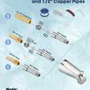 All Metal Bathtub Spout with Diverter, 5.3 Inch Tub Spout, Fits 1/2" Copper Slip-On and 1/2" or 3/4" IPS Threaded Pipes, Easy Lift to Switch, Leak-Free, Easy DIY Installation, Chrome