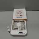 Travel Fan for Sleeping, 6.8" Small Portable Fan Rechargeable Battery Powered, 100 Speeds Personal Mini Desk Fan for Office Bedroom, Cruise Ship Beach Vocation Travel Essentials, White