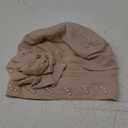 ZLYC Women Turban Beanie Hat with Flower Chemo Headwear Elastic Head Wrap Cap (One Size)