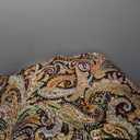 Exclusivo Mezcla Reversible Boho Quilt Set King Size, 3 Pieces Paisley Black All Season Bedspreads, Ultra Soft Floral Coverlet Bedding Set with Printed Pattern (1 Quilt, 2 Pillow Shams) (King (96"x104"), Paisley-colorful Black)