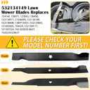 2 Pack 532134149 Mulching Blades with Hardware for YTH18542 YTA18542 YTH1842 YTH22V42 Replaces Craftsman 42 Inch Mower Blades 42 Inch Mower Blades 532138971 422719 138498