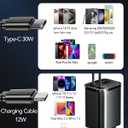 Retractable Car Charger Adapter for iPhone 17,4 in 1 Fast Charging Car Phone Charger,69W USB C Car Truck Accessories,Road Trip Essentials Gift for Men Women for iPhone 17/16/15/14/13/12,Galaxy S25