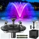 Antfraer Floating Fountain with LED Lights, RGB Pond Fountain with 1200GPH Pond Pump & 30FT Cord, 3 Water Spray Styles Aerator Pump Kit with Remote Control for Ponds, Lakes, Water Garden