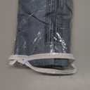 DriftAway Pinch Pleat Valance for Kitchen Window Blackout Faux Linen Textured Solid Valance for Living Room 16 Inch Farmhouse Linen Curtain Valance Window Treatment Back Tab 52x16 Dusty Blue