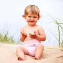Splash About Happy Nappy Reusable Swim Diaper, Almond Blossom, 0-3 Months