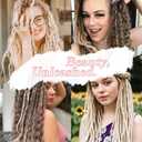 Dreadlock Extensions Clip in,24 Inch 6 Clips(24strands) Soft Black Clips in DreadsHandmade Braid Dreadlocks Hair Extensions for Women/Girls/Men Synthetic Hair Extension(24",1B#)