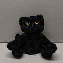 Microwavable Grumpy Black Cat Stuffed Animals Lavender Scent, Heated Stuffed Animals Heating Pads for Cramps & Pain, Black Cat Plush for Bedtime Cuddle Warming Stuffed Cat Stress Relief Gift