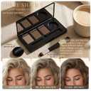 2 x Root Touch Up Hair Color 3 Color Blendable Hairline Powder for Gray Coverage, Root Cover Up & Thinning Edges 48H Sweat Resistant, Natural Finish for Women & Men Dark Brown