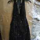 Taylin Layered Mini Sequin Dress (Size 7, Black)