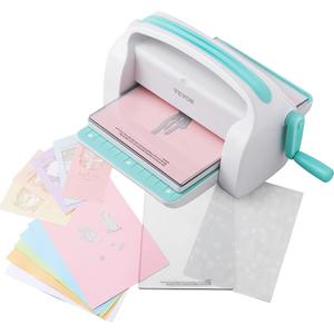 VEVOR Die Cutting and Embossing Machine, 9-Inch (A4) Opening Size, Manual Scrapbooking Machine Starter Kit, Foldable Complete Set with Embossing Folder, Plate, for Cardmaking, Scrapbooking, DIY Crafts