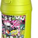 Under Armour 32 oz Insulated Water Bottles - Sports Water Jug with Handle, Fence Hook, Leak Resistant for Baseball, Football & More, 32 oz Water Bottles, Sports Water Bottle Insulated (High-Vis Comic)