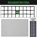 Baseball Softball Backstop Nets,Sports Net with 33ft Rope or Steel Hanging Kit, Nylon Nets Also for Basketball Soccer Lacrosse Hockey