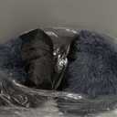 Calming Dog Bed Fluffy Plush Dog Mat for Furniture Protector with Removable Washable Cover for Large Medium Small Dogs and Cats (Large(45x37x6), Dark Grey)