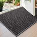 DEXI Thin Indoor Door Mat 24x36, Doormats Entrance, Dark Grey
